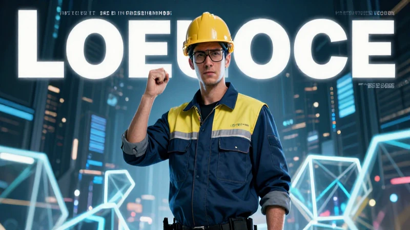 Individuo moderno con labor en estructuras digitales