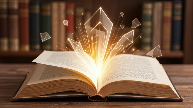 Libro mágico simboliza conocimiento con diseño educativo