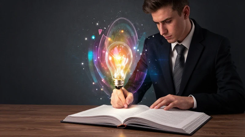 Escritor e idea vibrante, estilo editorial elegante