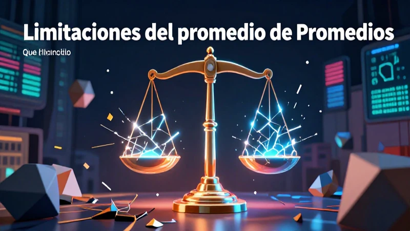 Promedios: Qué es, definición y concepto explicados 5 Ilustración conceptual de las limitaciones del promedio