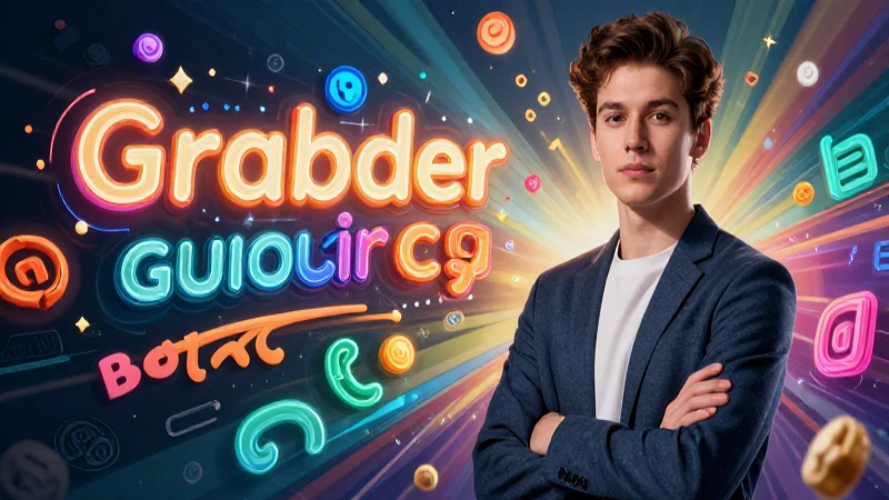 Educador con símbolos gramaticales dinámicos