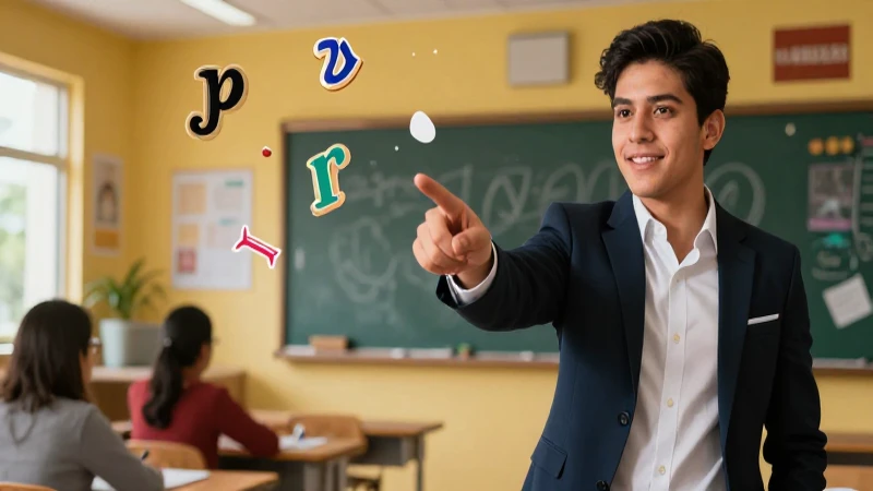 Educación dinámica con maestro y gramática moderna