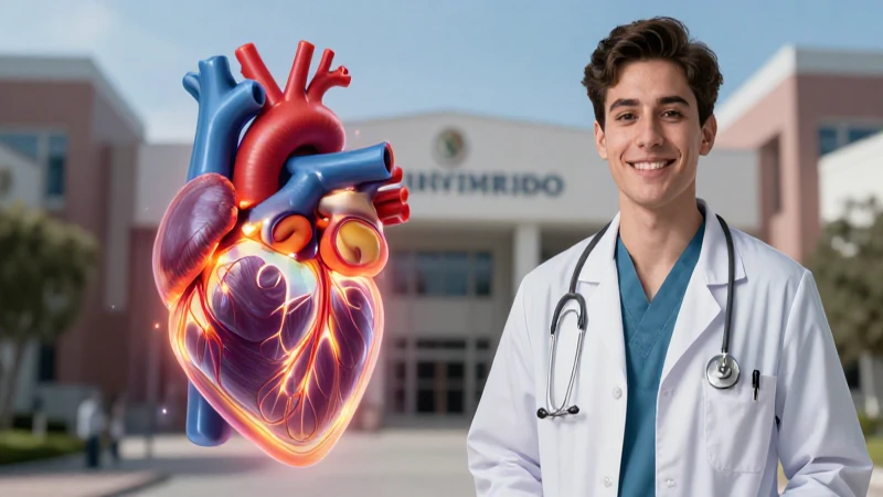 Estudiante médico en universidad mexicana moderna