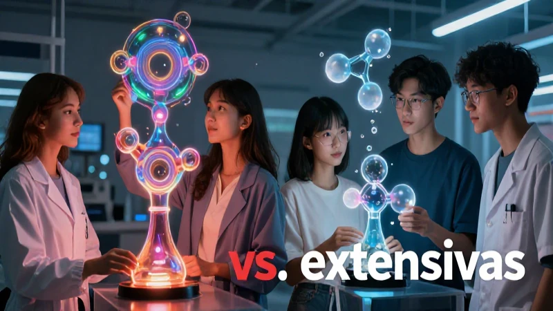 Propiedades: intensivas versus extensivas en química