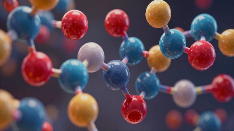 Estructura molecular vibrante con iluminación dramática