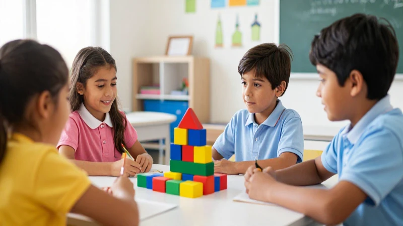Estudiantes mexicanos aprenden matemáticas con bloques