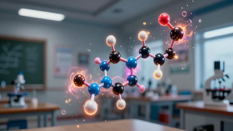 Visualización química moderna con estética mexicana y alta energía