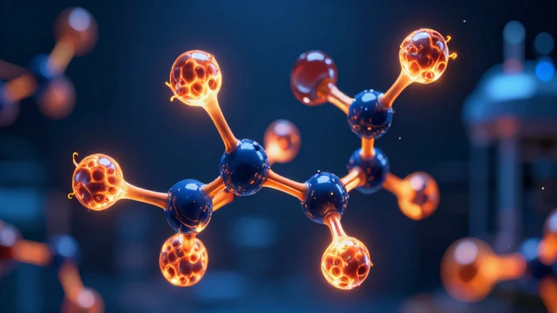 Estructura molecular vibrante, dinámica y detallada