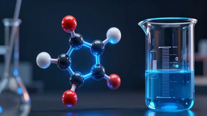 Conoce las diferencias clave: Propiedades extensivas e intensivas 3 Ilustración molecular azul brillante en un matraz