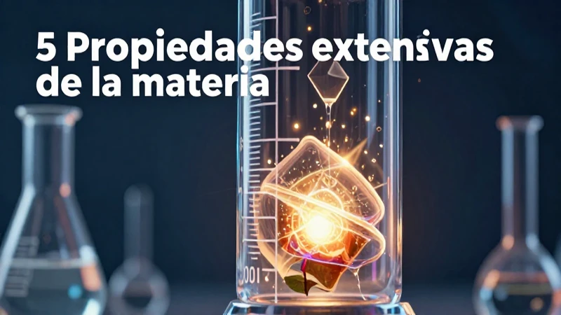 Propiedades extensivas: definición y características clave 5 Propiedades extensivas de la materia: ilustración educativa