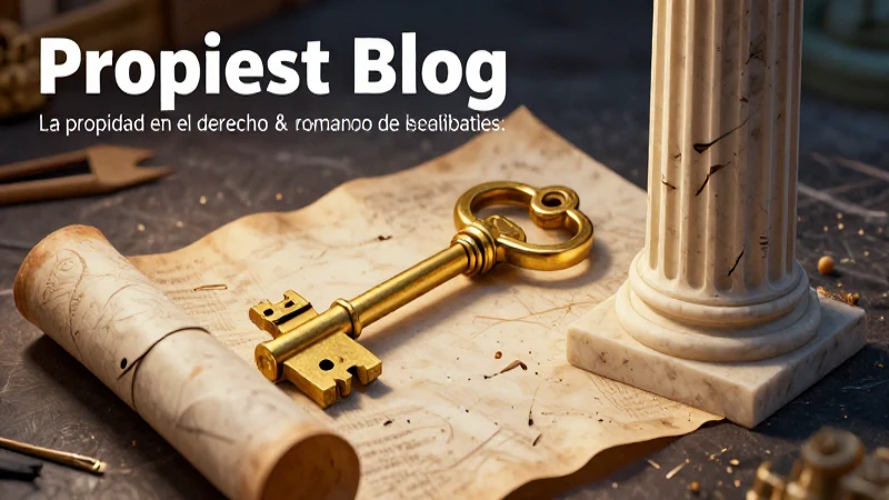 Derecho romano: el concepto clave de la propiedad