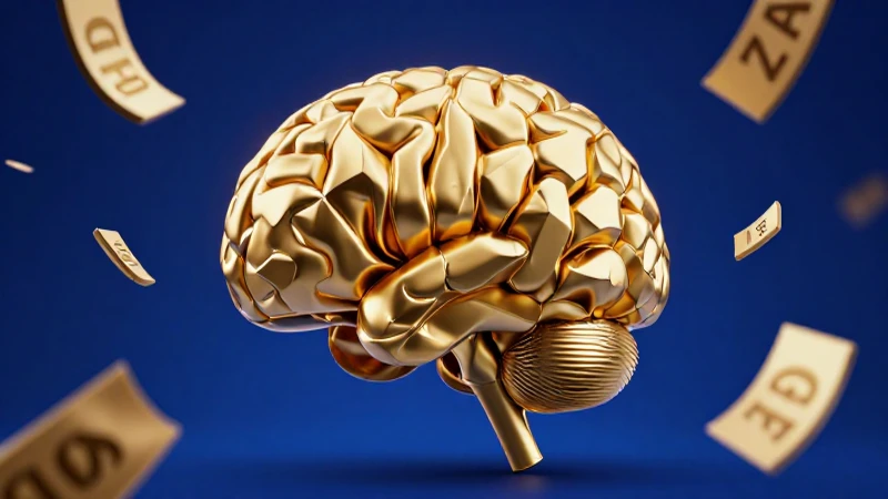 Estructura cerebral geométrica con ideas