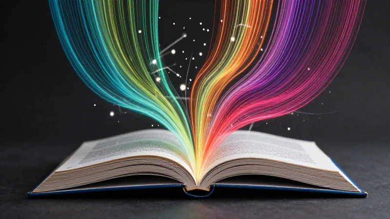 Prosas: Concepto, características, tipos y ejemplos clave 4 Libro estilizado con líneas geométricas vibrantes