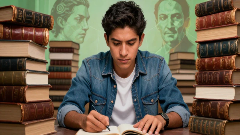 Académico mexicano enfocado en libros antiguos