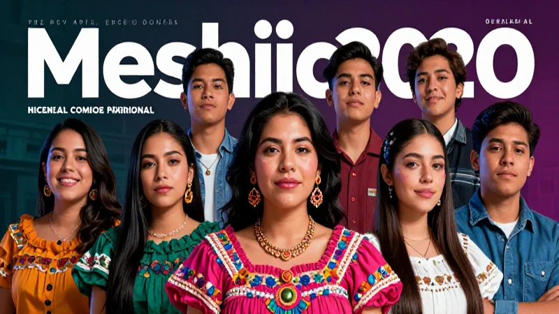 Ilustración vibrante de diversidad educativa mexicana