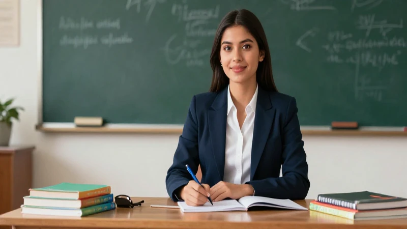 Protocolos esenciales para una imagen de regreso a clases 3 Atractiva maestra mexicana, estilo educativo y moderno