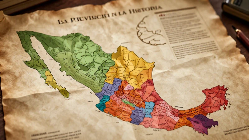 Visualización histórica de la provincia mexicana