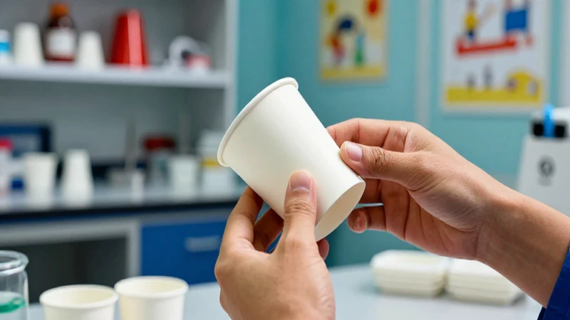 Proyecto científico: Qué es y cómo hacer un vaso de papel 7 Manos montando taza en laboratorio con estilo dinámico