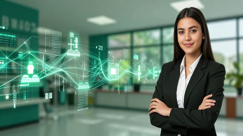 Estudiante brillante en entorno educativo digital