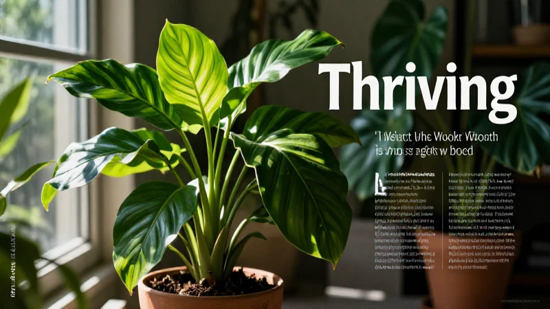 Planta verde en interior, estilo moderno y vibrante