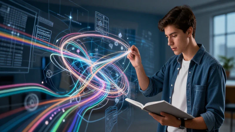 Joven mexicano crea arte abstracto educativo moderno