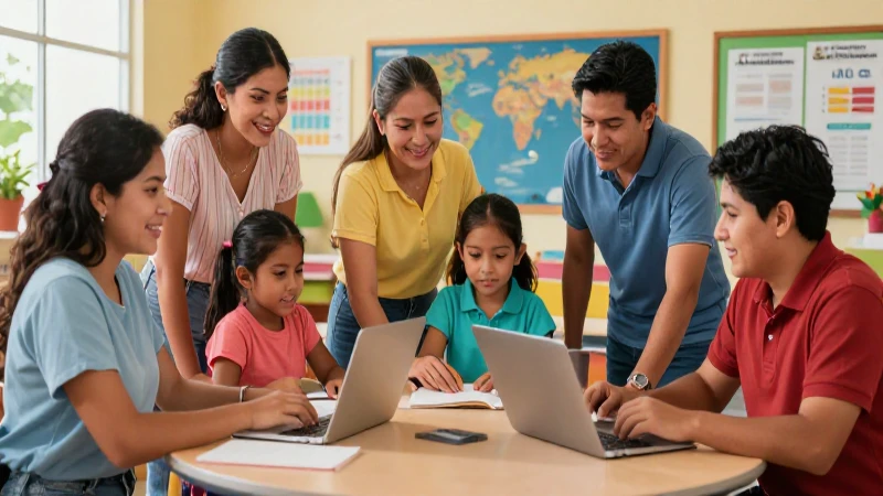 Padres y niños crean cambio en clase innovadora