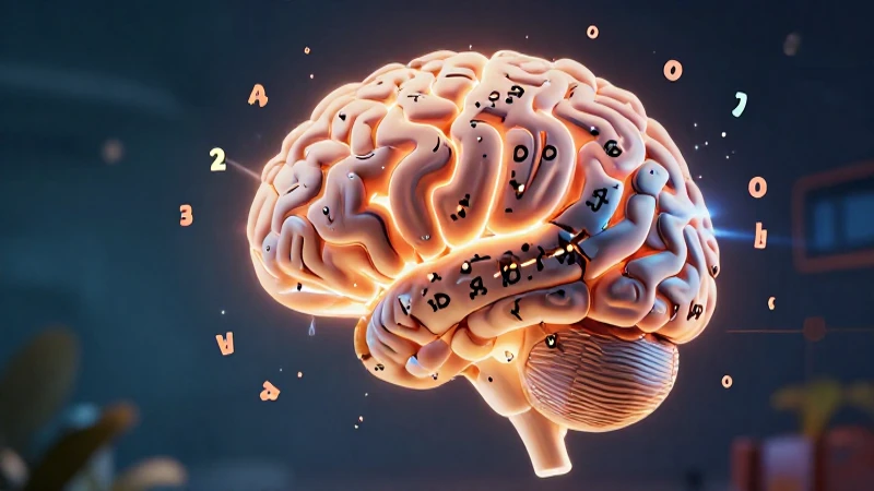 Ilustración de cerebro y lógica moderna
