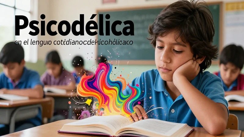 Visual psicodélico sobre lenguaje, vibrante y moderno
