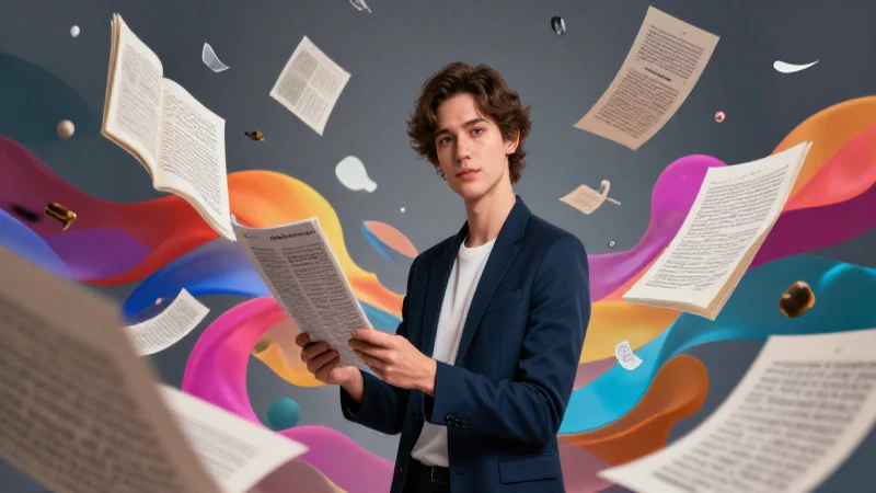 Profesional creativo en un entorno literario moderno