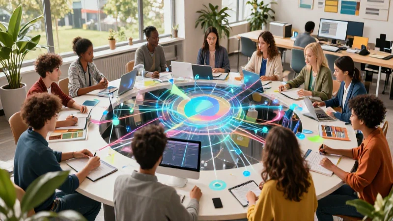 Conexión dinámica de conocimientos en espacio vibrante