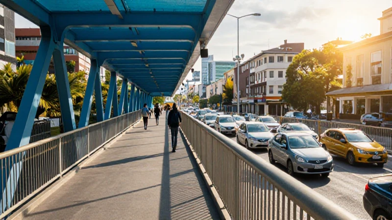 Puente peatonal: definición, estructura y conceptos claves 4 Los puentes peatonales mejoran la movilidad urbana