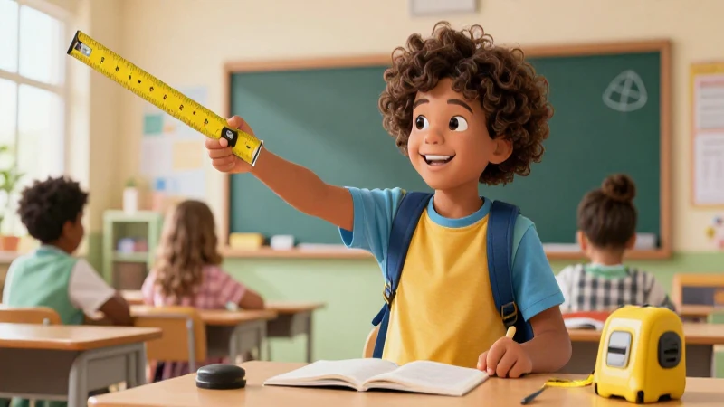 Estudiante en aula moderna con estética editorial