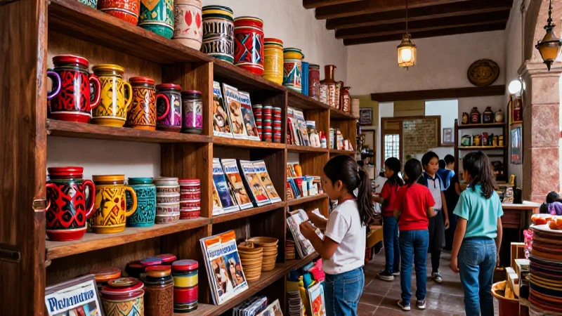 Pulpería: Definición, concepto y su importancia cultural 3 Pulpería mexicana vibrante, libros y estudiantes curiosos