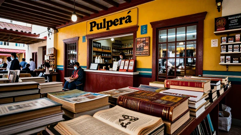 Pulpería: Definición, concepto y su importancia cultural 7 Mercado mexicano vibrante con ambiente educativo y realista