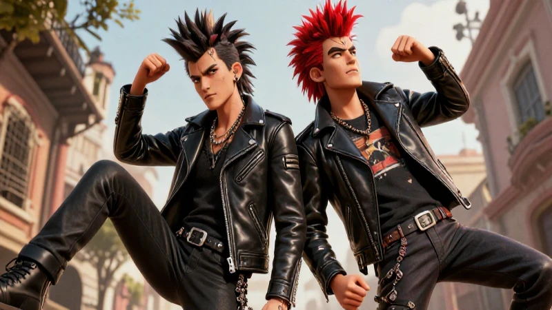 Ilustración punk dinámica y educativa