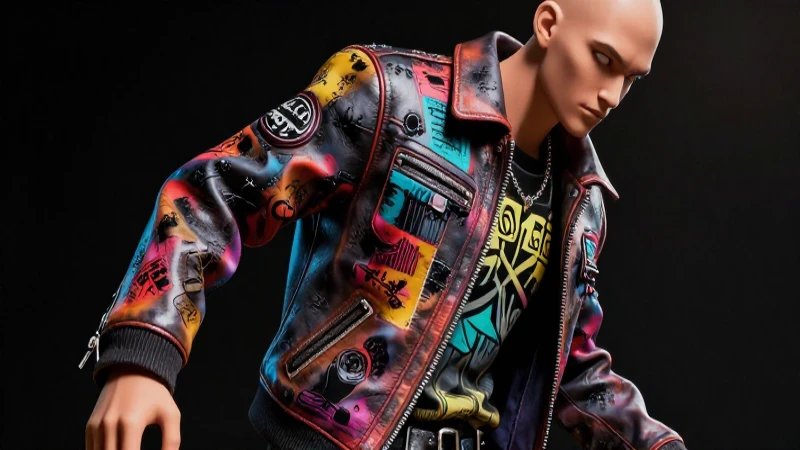 Arte punk estilizado con textura grunge