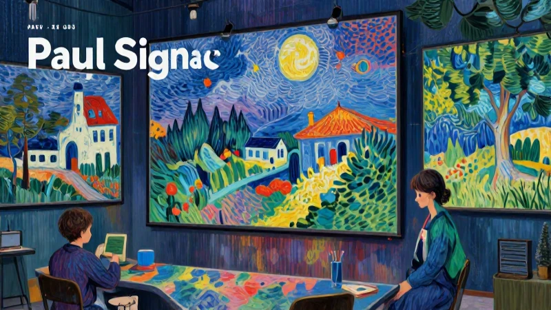 Paul Signac en educación con estilo pointillista vibrante