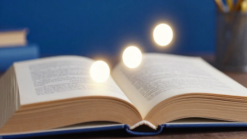 Puntos brillantes sobre libro académico