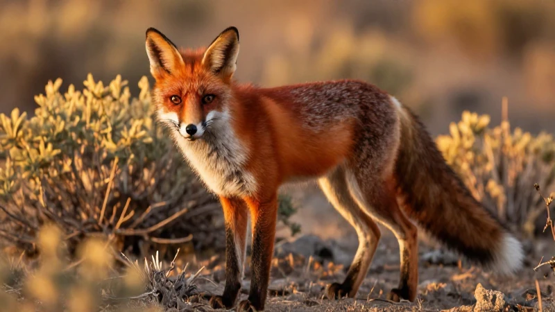 Zorro: hábitat, alimentación, clasificación y sus rasgos 3 Zorro rojo detallado en el paisaje mexicano al atardecer