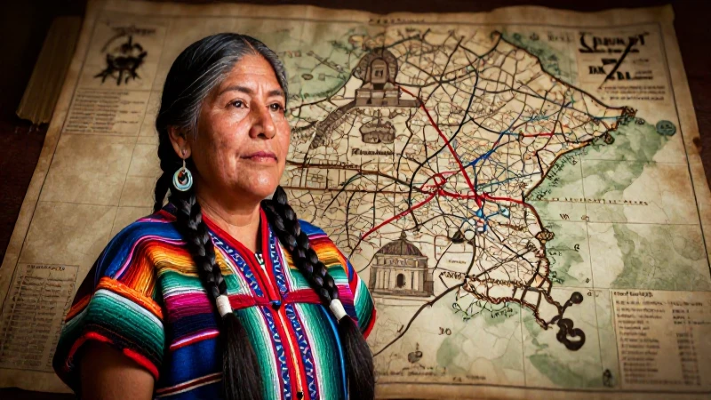 Mujer indígena elegante con arte tradicional mexicano