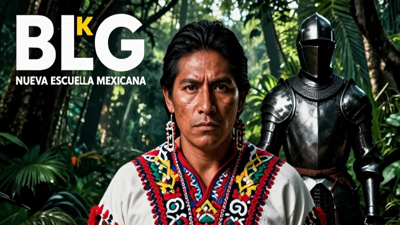 Retrato potente de hombre indígena y conquistador