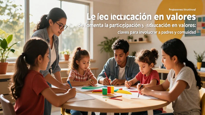 Fomenta la participación y educación en valores: claves para involucrar a padres y comunidad 4 Valores y comunidad impulsan el aprendizaje