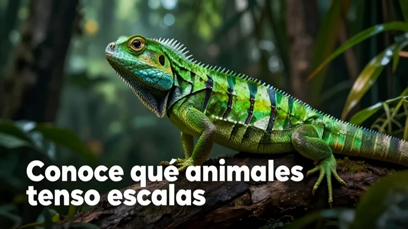 Conoce qué animales tienen escamas y conoce su Conoce mundo 6 Lagarto vibrante, ilustración educativa de Nueva Escuela Mexicana