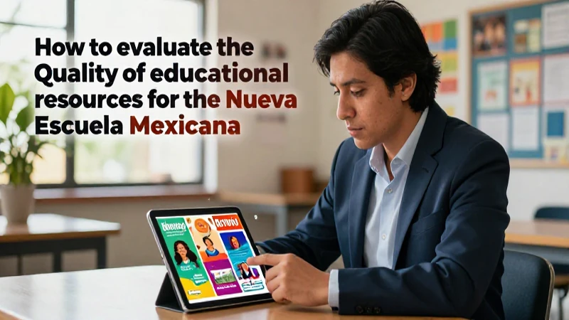 Elija los mejores recursos educativos para la Nueva Escuela Mexicana 4 Profesor mexicano evalúa recursos educativos digitales
