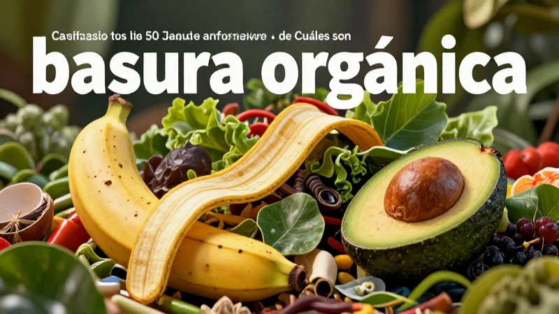 Visualización de cincuenta tipos de restos orgánicos