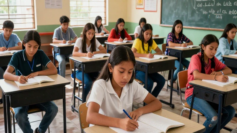 Beneficios inclusivos: Educación inclusiva en la nueva escuela mexicana 3 Clase mexicana vibrante con luz y aprendizaje inclusivo