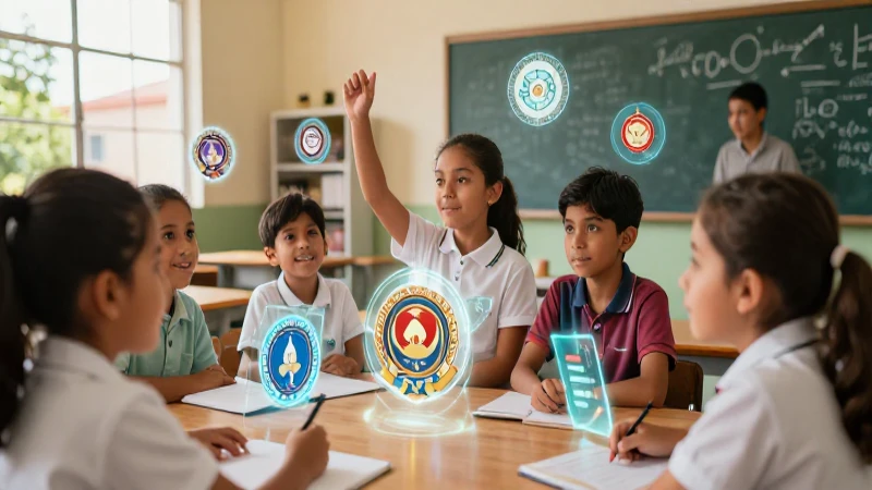 Niños mexicanos usan holografía educativa
