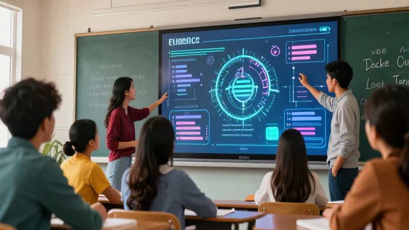 Estudiantes mexicanos colaboran en un entorno futurista