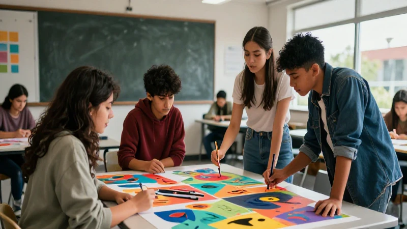 Transformación revolucionaria en la educación de arte y diseño: la nueva escuela mexicana 6 Mexicanos jóvenes creando arte moderno