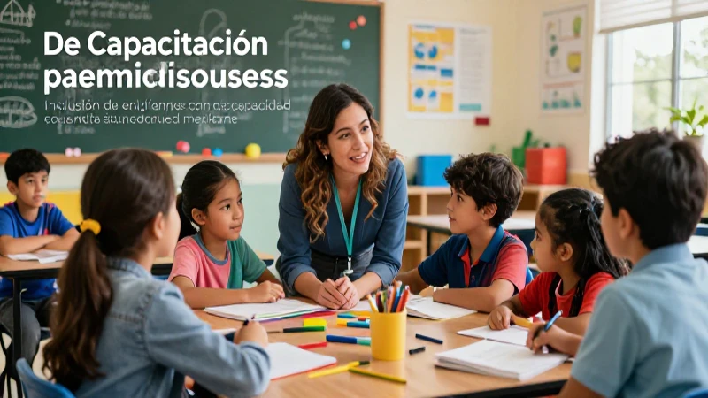 Capacitación esencial para profesores: inclusión de estudiantes con discapacidad en la nueva escuela mexicana 5 Capacitación para la inclusión educativa